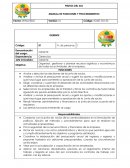 MANUAL DE FUNCIONES Y PROCEDIMIENTOS. SUB GERENTE