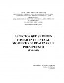 Ensayo de Presupuesto Empresarial