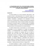 LA TRANSCOMPLEJIDAD EN LA EDUCACION MEDIA GENERAL EN EL COLEGIO NTRA. SRA. DE LA CANDELARIA DE VALLE DE LA PASCUA, ESTADO GUÁRICO