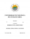 INFRACCIONES Y SANCIONES