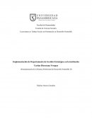 Implementación de Departamento de Gestión Estratégica en la institución Caritas Diocesana Verapaz