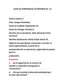 GUÍA DE APRENDIZAJE AUTÓNOMO Lengua Castellana