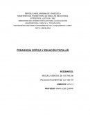 PEDAGOGÍA CRÍTICA Y EDUCACIÓN POPULAR