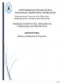 Diseño y Evaluación de Proyectos