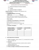 PLANIFICACIÓN DE PRÁCTICA PRE PROFESIONAL