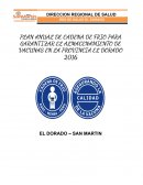 PLAN DE CONTINGENCIA PARA EL ALMACENAMIENTO DE VACUNAS