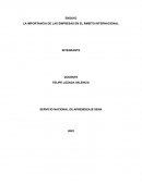 ENSAYO LA IMPORTANCIA DE LAS EMPRESAS EN EL ÁMBITO INTERNACIONAL