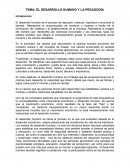 EL DESARROLLO HUMANO Y LA PEDAGOGÍA