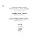 FACTORES QUE INFLUYEN EN LA POBREZA COMO DECISIÓN PERSONAL