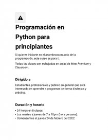 Programación en Python para principiantes. Página 1