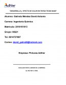 Desarrollo y efecto de color en tintas tecno base