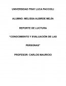 Conocimiento y evaluación de las personas