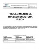 PROCEDIMIENTO DE TRABAJO EN ALTURA FISICA