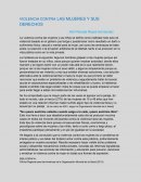 VIOLENCIA CONTRA LAS MUJERES Y SUS DERECHOS