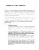 Educación en tiempos de pandemia