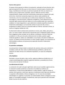 Examen clínico general. Página 1