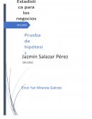 Prueba de hipótesis. Estadísticas para negocios