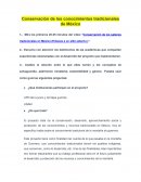 Conservación de los conocimientos tradicionales de México