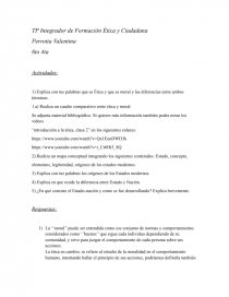 TP Integrador de Formación Ética y Ciudadana. Página 1