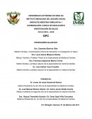 Médico Familiar y Coordinadora Clínica de Educación e Investigación en Salud