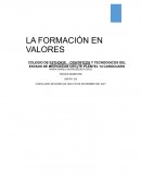 LA FORMACIÓN EN VALORES