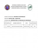 Actividad: #1 – Introduccion a la mecanica de materiales