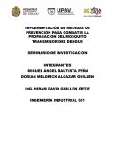 IMPLEMENTACIÓN DE MEDIDAS DE PREVENCIÓN PARA COMBATIR LA PROPAGACIÓN DEL MOSQUITO TRANSMISOR DEL DENGUE