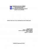 ESTRUCTURA DEL ACTUAL SISTEMA EDUCATIVO VENEZOLANO