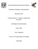 Control de lectura 1: “Alcance y método de la economía “