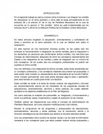 Ensayo como funcionan y se integran los comités de adquisición en el ramo petrolero. Página 1