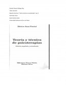 Teoría y técnica en psicoterapia cap. iV
