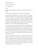 SOBRE EL DEBER SUPREMO: DEVOLVER LA PATRIA AL PUEBLO DE LA PATRIA