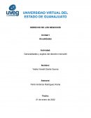 Actividad: Generalidades y sujetos del derecho mercantil