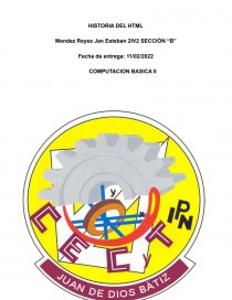 Historia HTML. Página 1