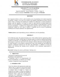 Laboratorio Nº1: curva de aprendizaje. Página 1