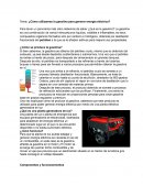 ¿Cómo utilizamos la gasolina para generar energía eléctrica?
