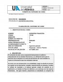 PLANEACIÓN DEL CONTENIDO DE CURSO . INGENIERÍA FINANCIERA