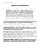 Caracteristicas del estado moderno