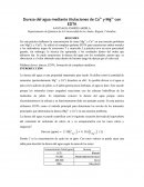 Dureza del agua mediante titulaciones de Ca2+ y Mg2+ con EDTA