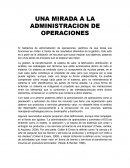 Una mirada a la administracion de operaciones