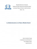 Administración en el Nuevo Modelo Social