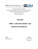 LA MACROECONOMÍA Y SUS VARIABLES ECONOMICAS