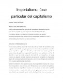 Imperialismo, fase particular del capitalismo