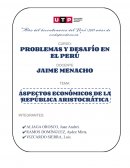 ASPECTOS ECONÓMICOS DE LA REPÚBLICA ARISTOCRÁTICA