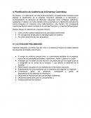 Planificación de Auditoria de la Empresa Colombina