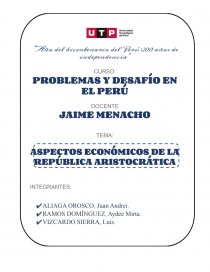 ASPECTOS ECONÓMICOS DE LA REPÚBLICA ARISTOCRÁTICA. Página 1