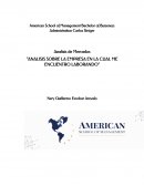 Analisis sobre la empresa en la cual me encuentro laborando