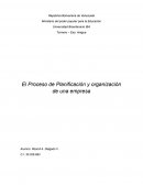 El proceso de Planificación y organización de una empresa