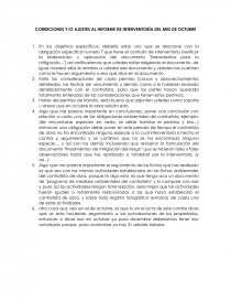 CORRECIONES Y/O AJUSTES AL INFORME DE INTERVENTORÍA DEL MES DE OCTUBRE. Página 1