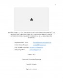 INFORME SOBRE LAS CARACTERISTICAS DE LA ETAPA DE LA INFORMATICA, LA DISTRIBUCION Y ORGANIZACIÓN DEL TRABAJO